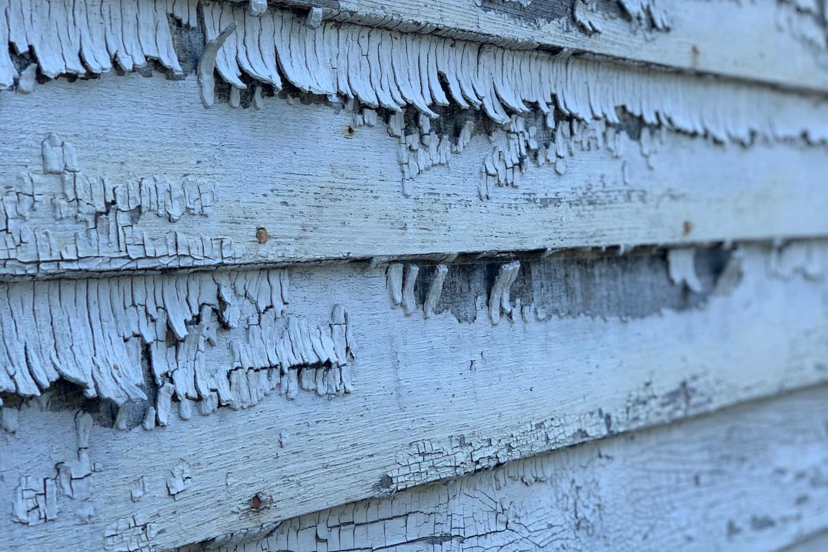 Condition of building siding - peeling paint