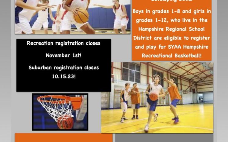 SYAA Hampshire Basketball Registration is now open