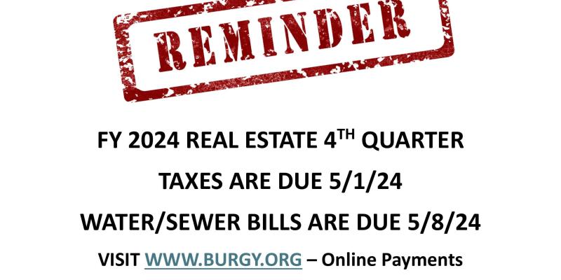 reminder of taxes due